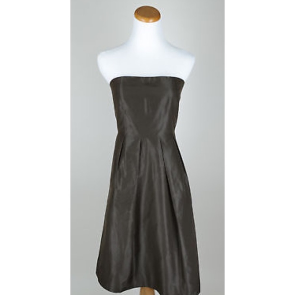 Brown J.Crew Lorelei Cocktail/Bridesmaid Dress - Picture 2 of 4